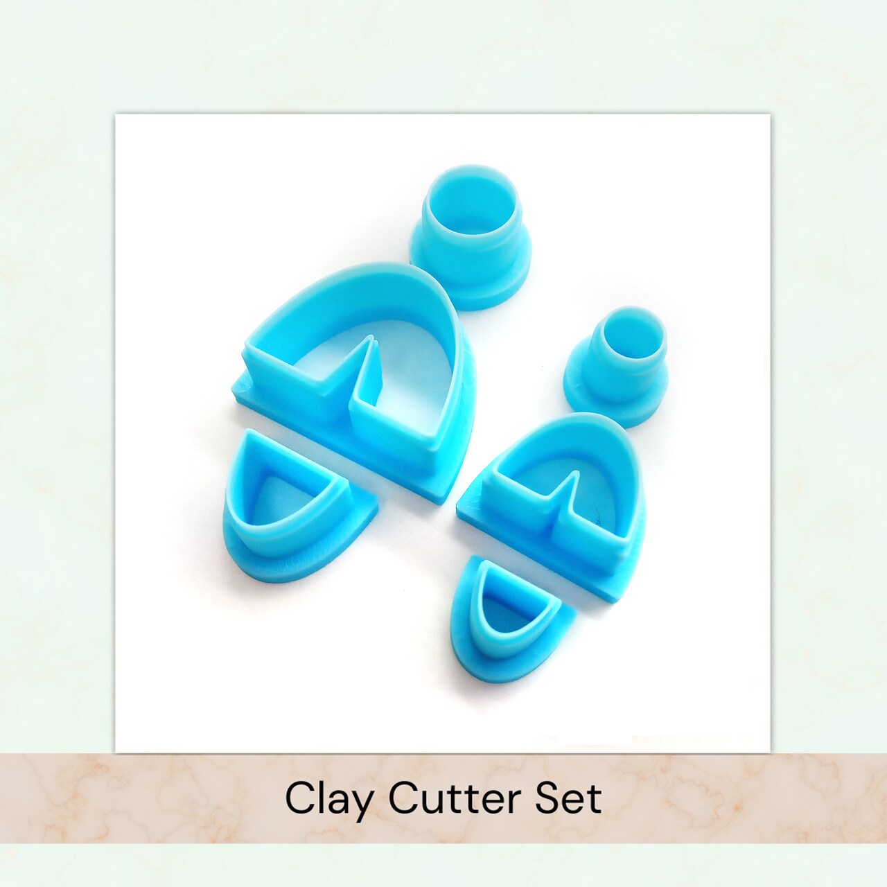 Organic Shape Clay Cutters Set #2, 6 pcs, for Making Earrings, Adorabilities